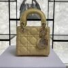Dior Lambskin Cannage Micro Lady Dior Soft Yellow