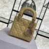 Dior Lambskin Cannage Micro Lady Dior Soft Yellow