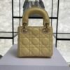 Dior Lambskin Cannage Micro Lady Dior Soft Yellow