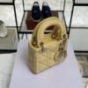 Dior Lambskin Cannage Micro Lady Dior Soft Yellow