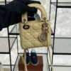 Dior Lambskin Cannage Micro Lady Dior Soft Yellow