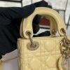 Dior Lambskin Cannage Micro Lady Dior Soft Yellow