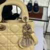 Dior Lambskin Cannage Micro Lady Dior Soft Yellow