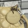 Dior Lambskin Cannage Micro Lady Dior Soft Yellow