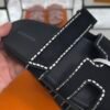 HERMÈS Suede Crystal Womens Chypre Sandals  Black