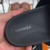 HERMÈS Suede Crystal Womens Chypre Sandals  Black