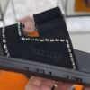 HERMÈS Suede Crystal Womens Chypre Sandals  Black