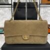Chanel Spring/Summer 2026 Maxi Flap Bag Suede Calfskin & Gold-Tone Metal Dark Beige