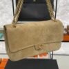 Chanel Spring/Summer 2026 Maxi Flap Bag Suede Calfskin & Gold-Tone Metal Dark Beige