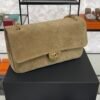 Chanel Spring/Summer 2026 Maxi Flap Bag Suede Calfskin & Gold-Tone Metal Dark Beige