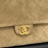 Chanel Spring/Summer 2026 Maxi Flap Bag Suede Calfskin & Gold-Tone Metal Dark Beige