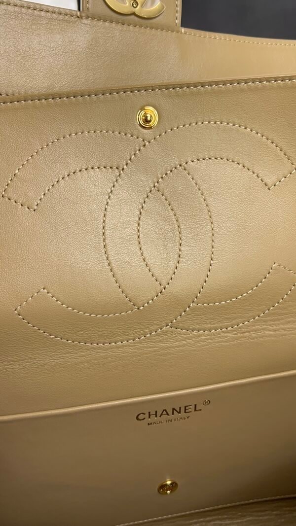 Chanel Spring/Summer 2026 Maxi Flap Bag Suede Calfskin & Gold-Tone Metal Dark Beige