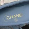 Chanel Denim Quilted CC Ballerina Flats Light Blue