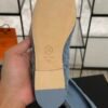 Chanel Denim Quilted CC Ballerina Flats Light Blue