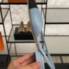 Chanel Lambskin Grosgrain Cap Toe CC Slingback Pumps Light Blue